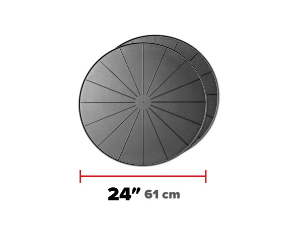 WeatherTech 24" Project Mats / Round Coasters - Black (2-Pack)