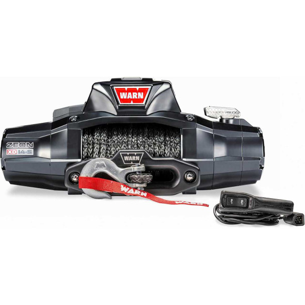 WARN ZEON XD 14-S 14,000lbs 12V Electric Winch | 80’ of 3/8” Spydura Synthetic Rope | 110014