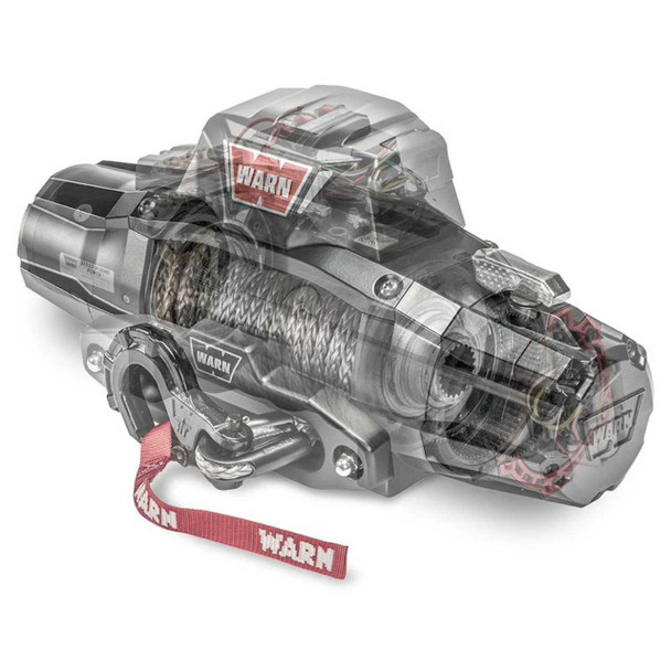 WARN ZEON XP 12-S 12,000lbs 12V Electric Winch | 80’ of 3/8” Spydura Synthetic Rope | 110120
