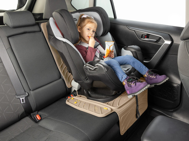 Weathertech Child Car Seat Protector with Seat Back - Tan