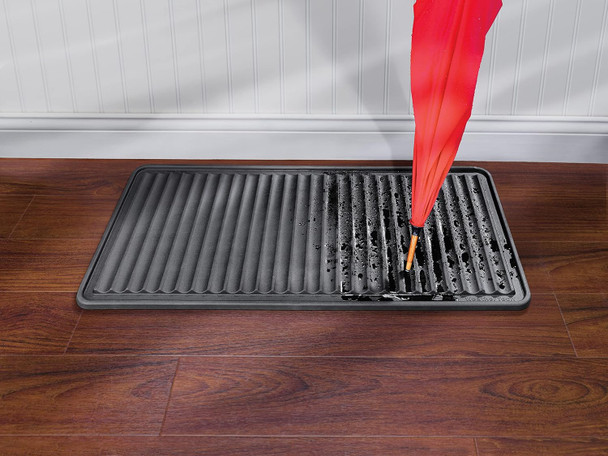 WeatherTech BootTray for Entryway - Durable Mat for Boots, Shoes, Traps Water and Dirt (16"x36") - Black