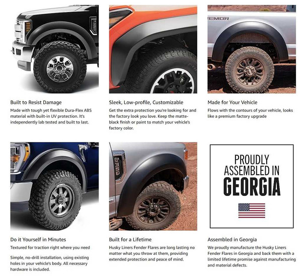 Husky Liners Extend-A-Fender Flares - Front & Rear | RAM 1500 DS