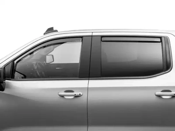 WeatherTech Side Window Deflectors - Front & Rear Set | Chevrolet Silverado 1500 & ZR2