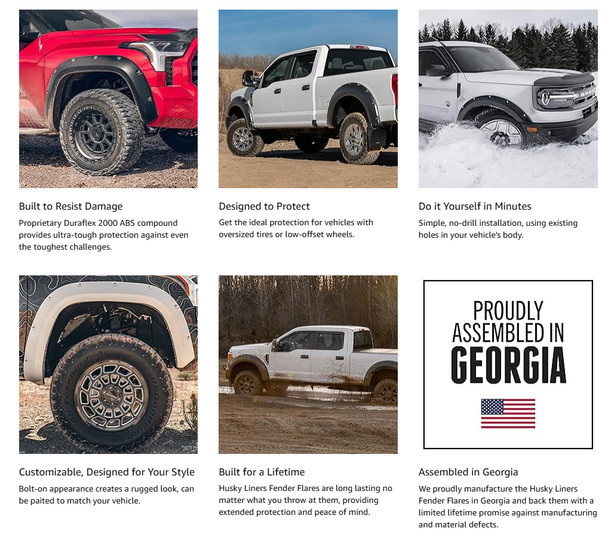 Husky Liners Pocket Style Fender Flares | RAM 1500 DS (2019-2024) - Front & Rear (4PC)