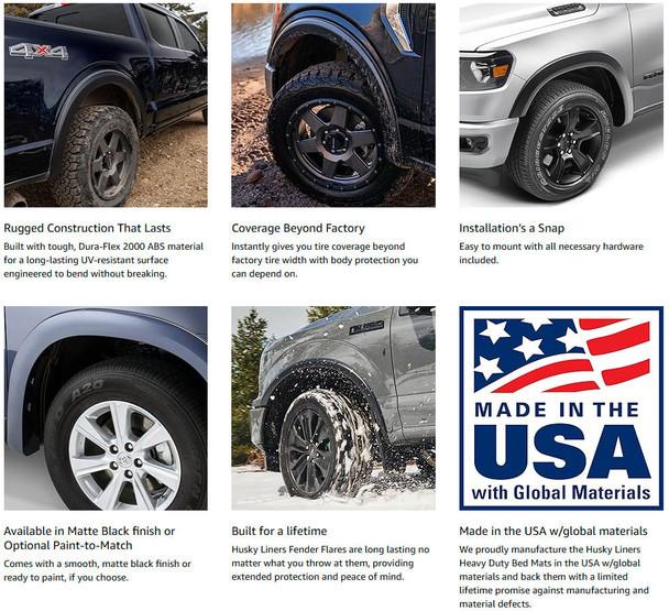 Husky Liners OE Style Fender Flares | RAM 2500 (2019+) - Front & Rear (4PC)
