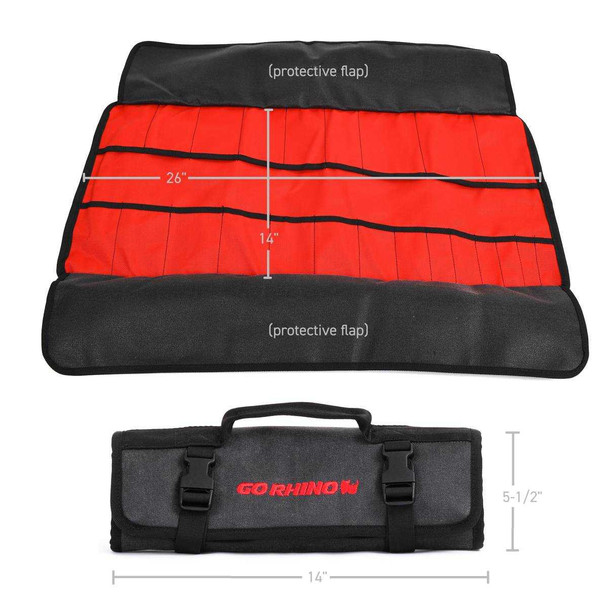 Go Rhino Xventure Gear Heavy Duty Tool Wrench Roll (Large) Storage Bag Go Rhino Xventure Gear Heavy Duty Tool Wrench Roll (Large) Storage Bag