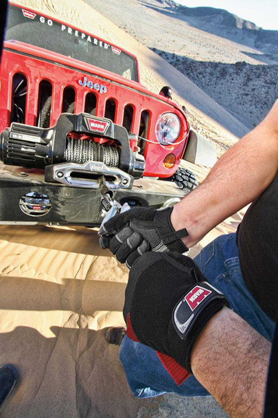 WARN Synthetic Leather Winch Gloves w/Kevlar Reinforcement | X-Large | 88895 WARN Synthetic Leather Winch Gloves w/Kevlar Reinforcement | X-Large | 88895