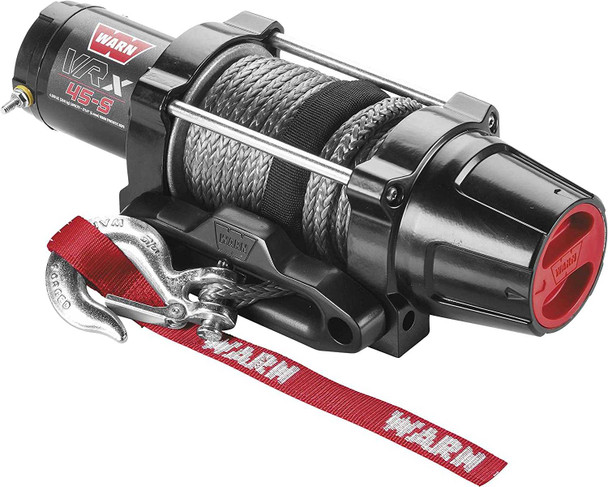WARN VRX 45-S ATV UTV Powersports Electric Winch | 101040 | 4500 lb 12V Synthetic Rope & Hawse Fairlead
