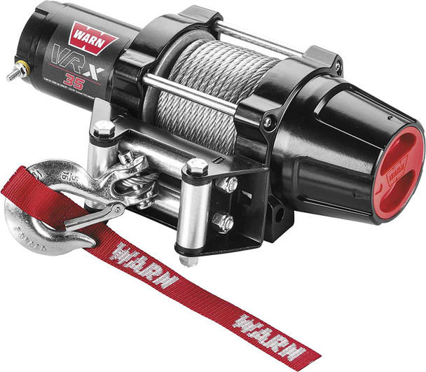 WARN VRX 35 3,500lbs 12V ATV UTV Powersports Winch | 101035 | Steel Rope w/Roller Fairlead