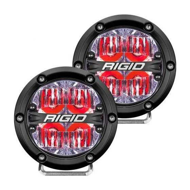 Rigid Industries 360- Series 4inch LED Off-Road Drive Optic w/Red Backlight | Pair Rigid Industries 360- Series 4inch LED Off-Road Drive Optic w/Red Backlight | Pair
