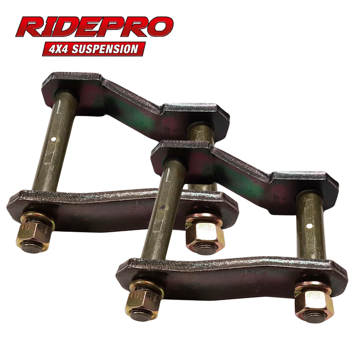 RidePro ZU7807 Rear Suspension Greasable Shackles (PR) | Fits Toyota Landcruiser 76 Series (2007 on)