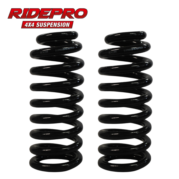 RidePro ZC4188 Front Suspension Coil Springs 30-45mm Lift | Fits Mitsubishi Triton, L200