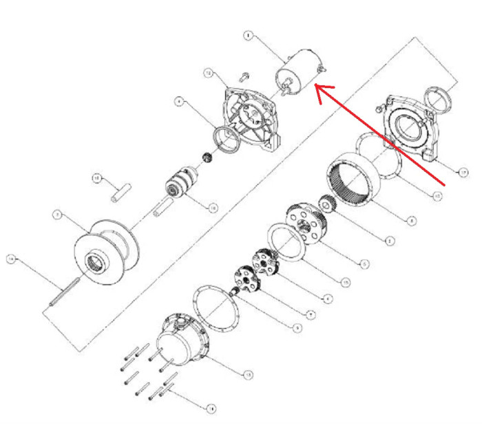 WARN 12V 3" Permanent Magnet Hoist Motor for DC1200 Winch | 74853