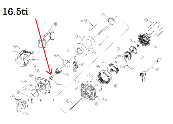 WARN Brake Driver Winch Drive Coupler for 16.5ti, M12000, M15000, DC2500 (1x 60730) | 98529