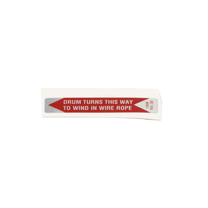WARN Drum Rotation Label (1x 13698) | 98479