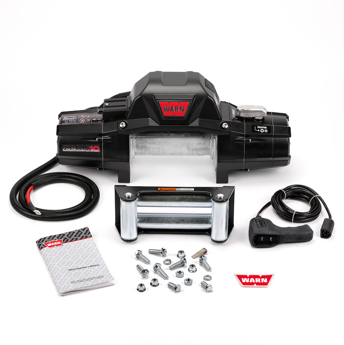 WARN Zeon 10 24V 10000lbs Electric Winch CE | Roller fairlead, Rope Not Included | 90665