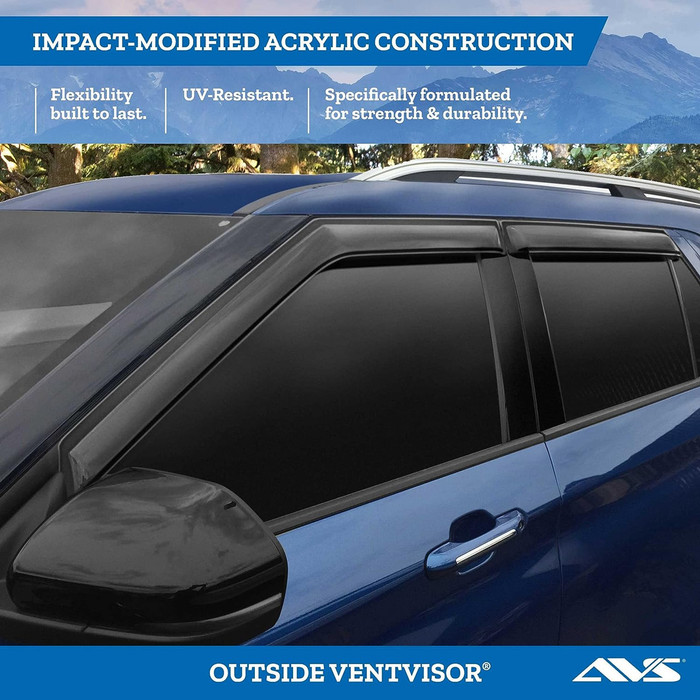 AVS Outside Mount VentVisor Deflector Weather Shields 4PC | Fits Ford F-150 Super Crew (2020 - 2023)