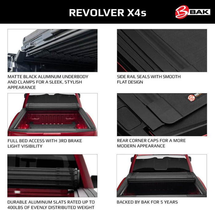 BAK Revolver X4s Hard Rolling Tonneau Cover | Fits Jeep Gladiator