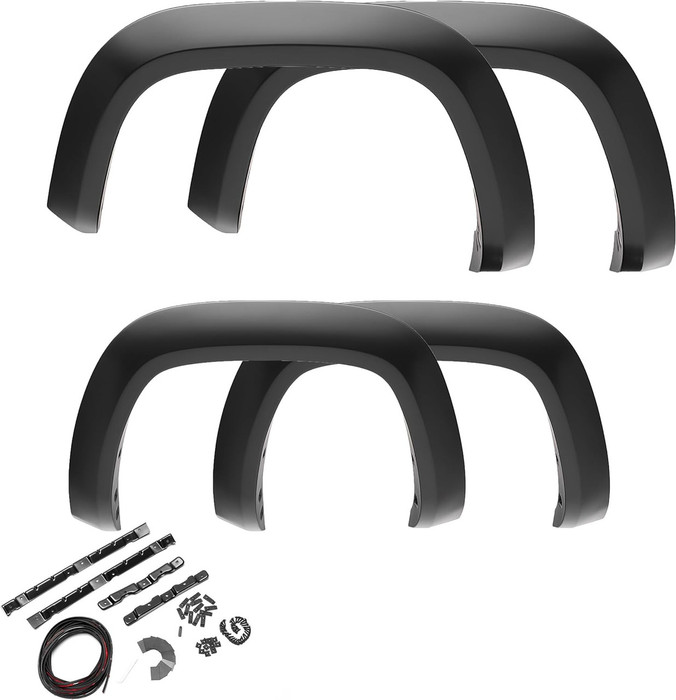 Bushwacker Extend A Fender Flares Fits Ford F-150 Crew Cab - Front & Rear (4PC)