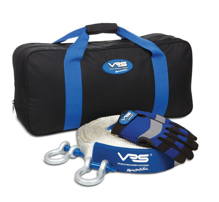 VRS Starter Recovery Kit | Snatch Strap Shackles Gloves Bag 4x4 Offroad 4WD