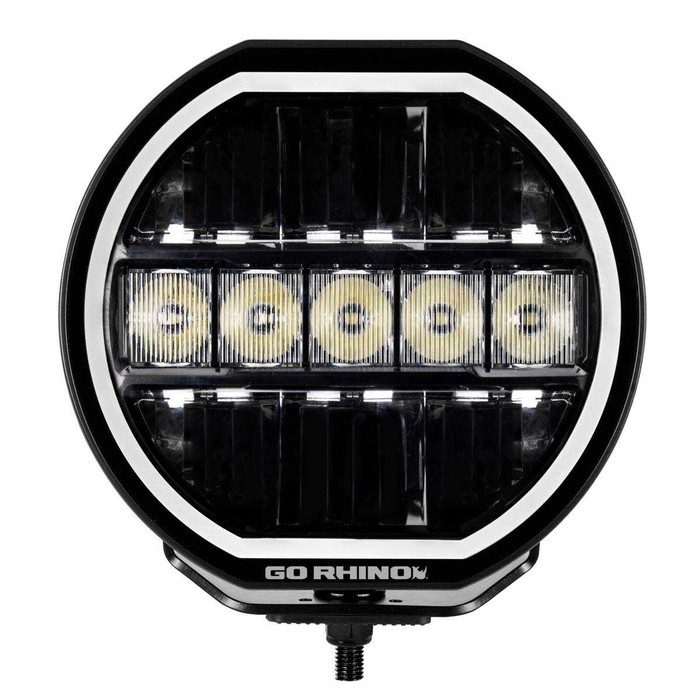 Go Rhino Xplor Blackout Series Maxline Hi/Low LED Round Light | 7"