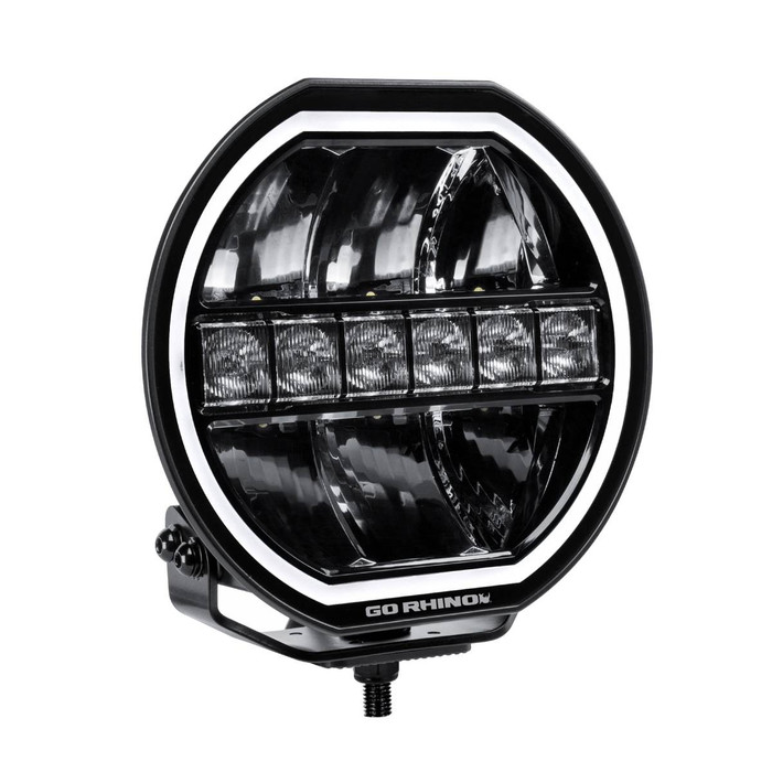 Go Rhino Xplor Blackout Series Maxline Hi/Low LED Round Light | 9"