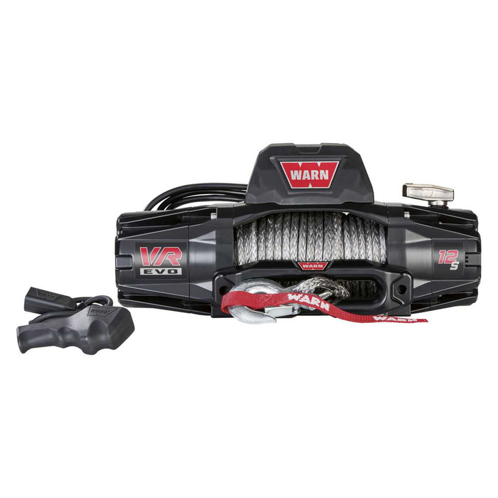 WARN VR EVO 12-S 12,000lbs Electric 12V DC Winch | 103255 | Synthetic Rope | 4WD 4x4 Truck Off-Road Recovery
