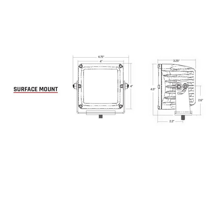 RIGID D-XL PRO SPOT Black headlight specs