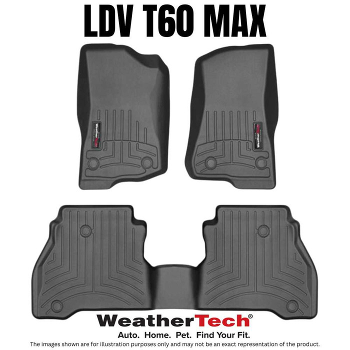 WeatherTech Floor Liner Car Mats | Fits LDV T60 MAX (2023+) - Front & Rear