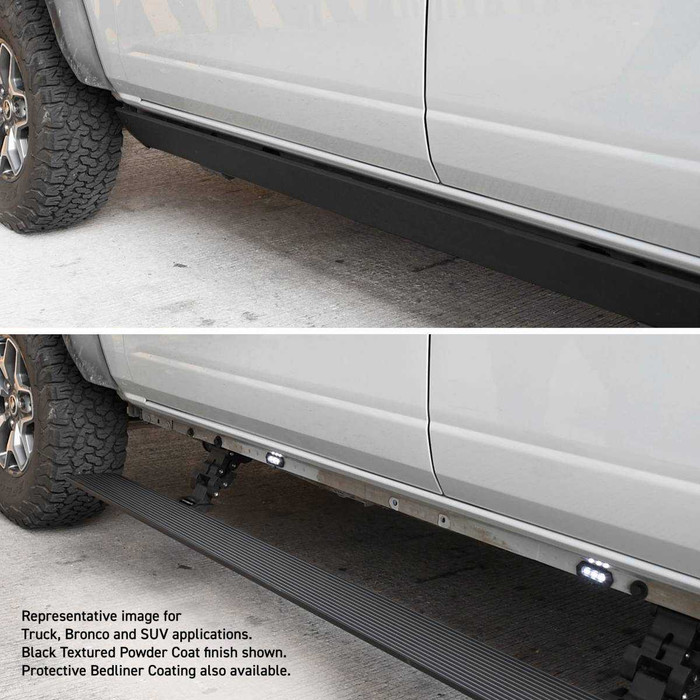 Go Rhino E1 Electric Running Board, Side Steps | Ford Ranger Next Gen (2023+) | Protective BedLiner Coating