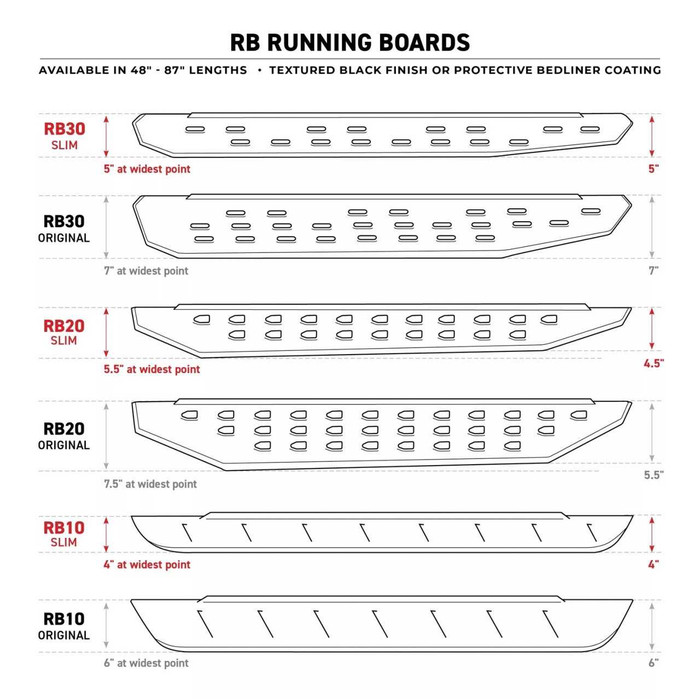 Go Rhino RB10 Running Boards, Side Steps | Toyota Hilux (2020 - 2023) | Textured Black