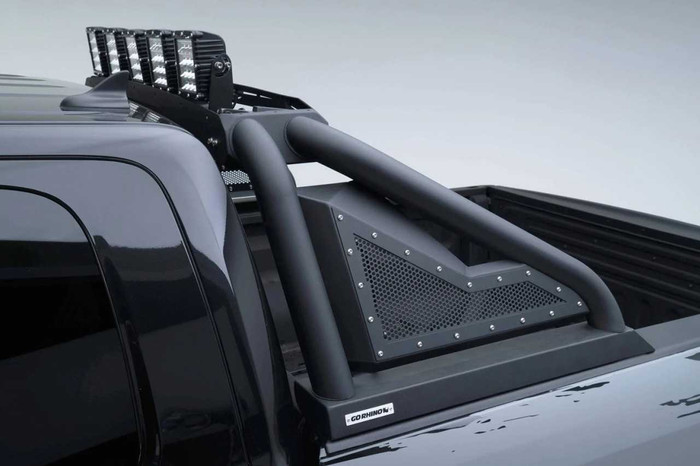 Go Rhino Sport Bar 2.0 with Power Actuated Retractable Light Mount | RAM 1500 & Silverado 2500 | Textured Black