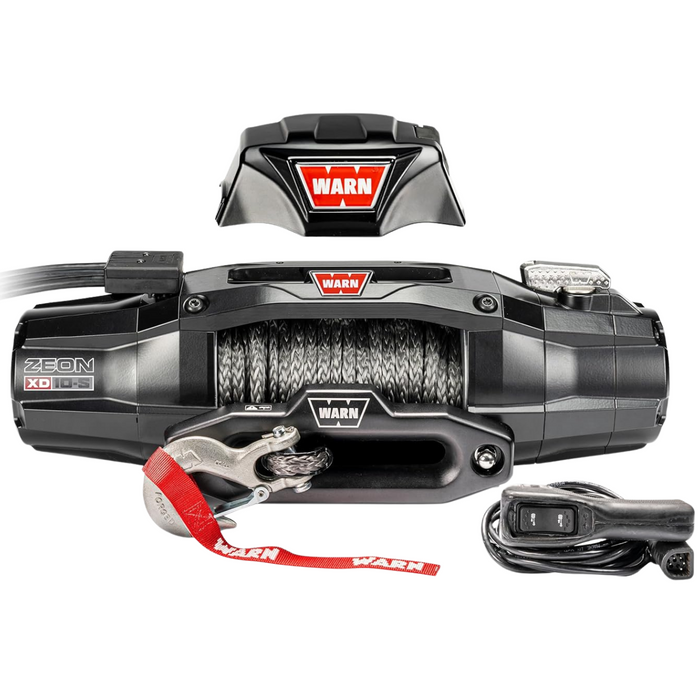 WARN ZEON XD 10-S 10,000lbs 12V Electric Winch | 100’ of 3/8” Spydura Synthetic Rope | 110010