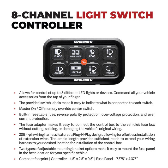 Go Rhino 8-Channel Light Switch Controller