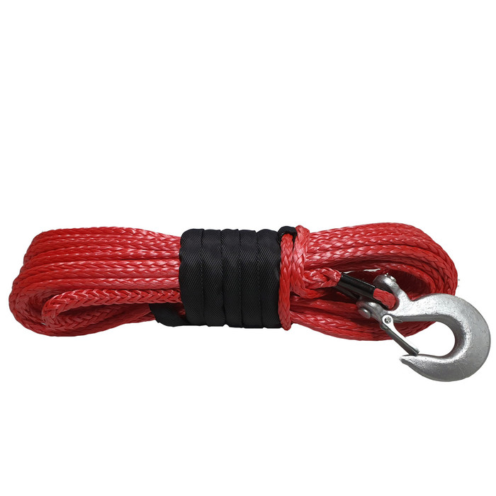 VRS 9MM x 30M Synthetic Winch Rope - Red | Tow Recovery Cable 4WD Car Truck Offroad