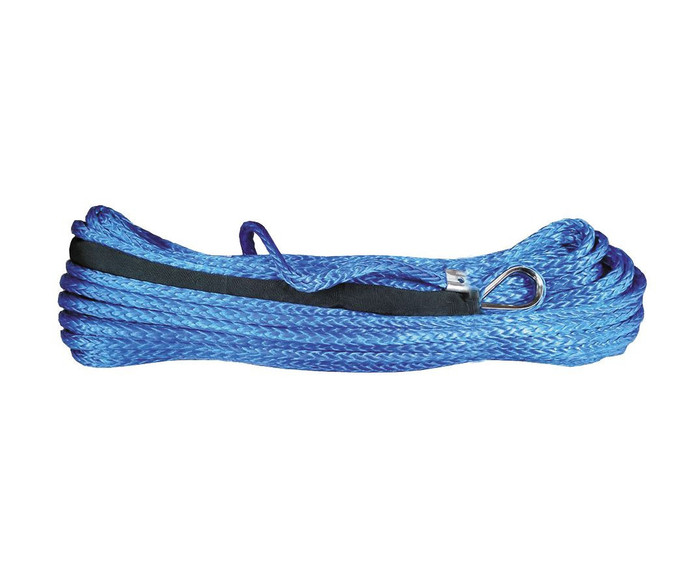 VRS Blue Synthetic Winch Rope 9mm x 30M (9,500lbs) | Tow Recovery Cable 4WD Car Truck Offroad