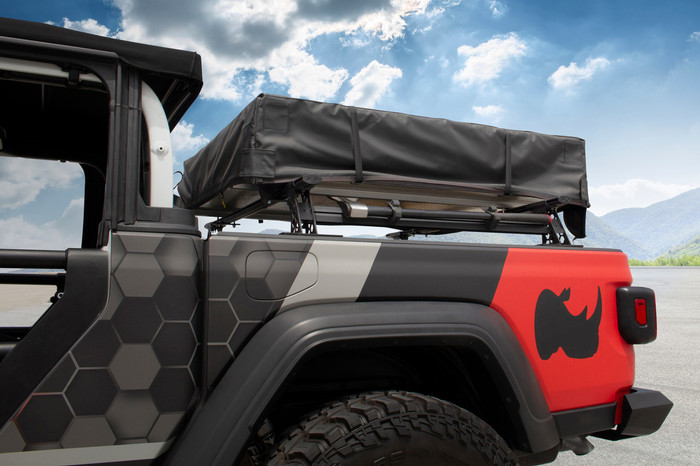 Go Rhino XRS Cross Bars - Bed Rail Kit for Full/Mid Sized Trucks With Tonneau Cover T-Tracks