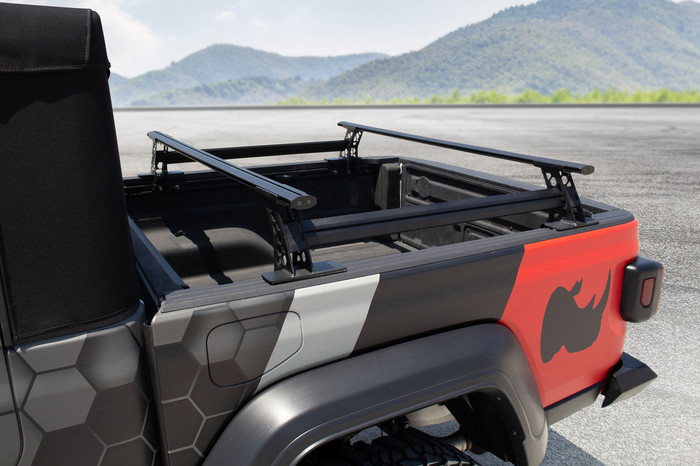Go Rhino XRS Cross Bars - Bed Rail Kit for Full/Mid Sized Trucks With Tonneau Cover T-Tracks
