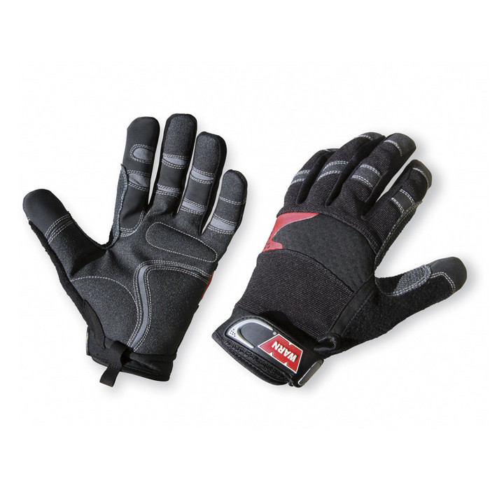 WARN Synthetic Leather Winch Gloves w/Kevlar Reinforcement | X-Large | 88895