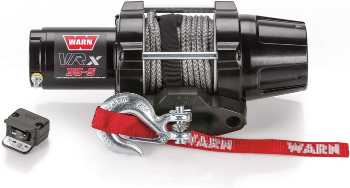 WARN VRX 35-S ATV UTV Powersports Electric Winch 3500lb 12V | 101030 | Synthetic Rope Hawse Fairlead