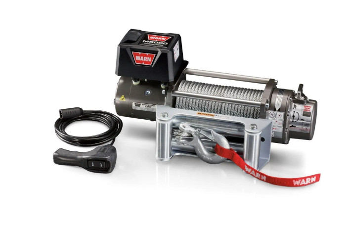 WARN M8 12V 8,000lbs Recovery Winch | 26502 | Steel Rope and Roller Fairlead