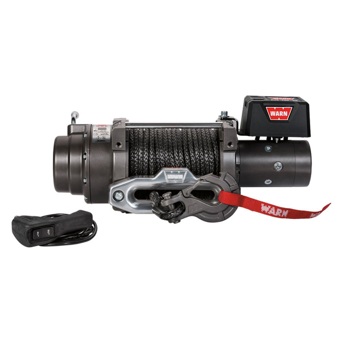WARN M12-S 12000lb Recovery Electric Winch | 97720 | 12V Spydura Synthetic Rope & Hawse Fairlead