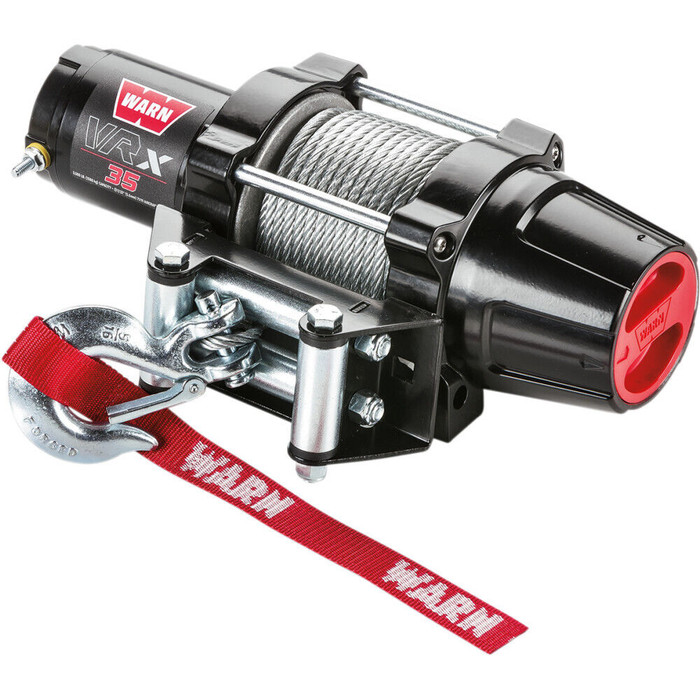 WARN VRX 35 3,500lbs 12V ATV UTV Powersports Winch | 101035 | Steel Rope w/Roller Fairlead