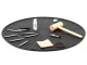 WeatherTech 21" Project Mats / Round Coasters - Black (2-Pack)