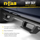 N-Fab EPYX Cab Length Side Steps Black Nerf Steps | Fits Ford F-150 / Lightning SuperCrew Cab Pickup