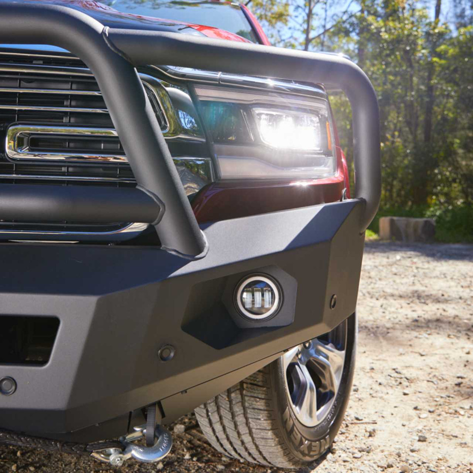 RAM 1500 DT Bull Bar Upfitter Triple Loop Winch Compatible