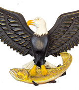 Eagle with Brook Trout - closeup