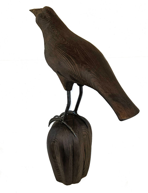 Sho-Shugi Ban Crow on tall pumpkin Sho-Shugi Ban Crow on tall pumpkin