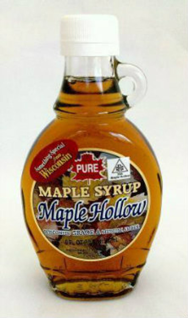 8oz (1/2Pint) Pure Maple Syrup Amber Rich / Medium Amber - Glass w/Handle - Kosher