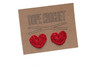 LOVE HEART Crochet Stud Earrings